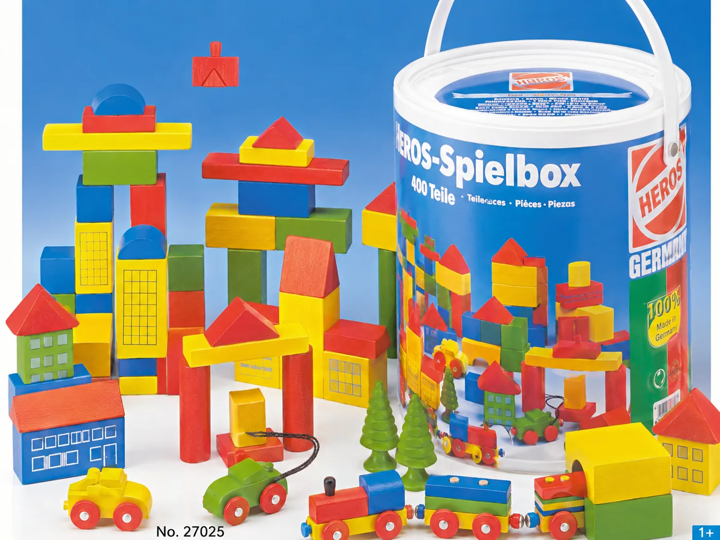 HEROS-Spielbox 400 — 컬러 원목 블록 놀이